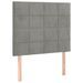 Têtes de lit 2 pcs Gris clair 100x5x78/88 cm Velours - Photo n°1