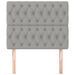 Têtes de lit 2 pcs Gris clair 100x7x78/88 cm Tissu - Photo n°3