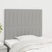 Têtes de lit 2 pcs Gris clair 80x5x78/88 cm Tissu - Photo n°1