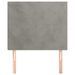 Têtes de lit 2 pcs Gris clair 80x5x78/88 cm Velours - Photo n°3