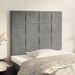 Têtes de lit 2 pcs Gris clair 80x5x78/88 cm Velours - Photo n°1