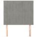 Têtes de lit 2 pcs Gris clair 80x5x78/88 cm Velours - Photo n°3