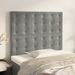 Têtes de lit 2 pcs Gris clair 80x5x78/88 cm Velours - Photo n°1