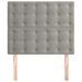 Têtes de lit 2 pcs Gris clair 80x5x78/88 cm Velours - Photo n°3