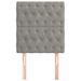 Têtes de lit 2 pcs Gris clair 80x7x78/88 cm Velours - Photo n°3