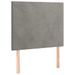 Têtes de lit 2 pcs Gris clair 90x5x78/88 cm Velours - Photo n°2