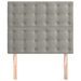 Têtes de lit 2 pcs Gris clair 90x5x78/88 cm Velours - Photo n°3