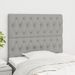 Têtes de lit 2 pcs Gris clair 90x7x78/88 cm Tissu - Photo n°1