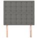 Têtes de lit 2 pcs Gris foncé 100x5x78/88 cm Tissu - Photo n°3