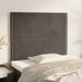 Têtes de lit 2 pcs Gris foncé 100x5x78/88 cm Velours - Photo n°1