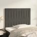 Têtes de lit 2 pcs Gris foncé 80x5x78/88 cm Velours - Photo n°1