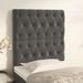 Têtes de lit 2 pcs Gris foncé 80x7x78/88 cm Velours - Photo n°1