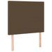 Têtes de lit 2 pcs Marron Foncé 100x5x78/88 cm Tissu - Photo n°2