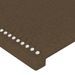 Têtes de lit 2 pcs Marron Foncé 100x5x78/88 cm Tissu - Photo n°4