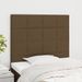 Têtes de lit 2 pcs Marron Foncé 100x5x78/88 cm Tissu - Photo n°1