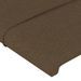 Têtes de lit 2 pcs Marron Foncé 100x5x78/88 cm Tissu - Photo n°4