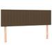 Têtes de lit 2 pcs Marron foncé 72x5x78/88 cm Tissu - Photo n°2