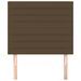 Têtes de lit 2 pcs Marron Foncé 80x5x78/88 cm Tissu - Photo n°3