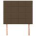 Têtes de lit 2 pcs Marron Foncé 90x5x78/88 cm Tissu - Photo n°3