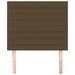 Têtes de lit 2 pcs Marron Foncé 90x5x78/88 cm Tissu - Photo n°3