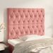 Têtes de lit 2 pcs Rose 100x7x78/88 cm Velours - Photo n°1