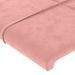 Têtes de lit 2 pcs Rose 80x5x78/88 cm Velours - Photo n°4