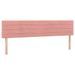Têtes de lit 2 pcs Rose 90x5x78/88 cm Velours - Photo n°1