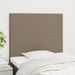 Têtes de lit 2 pcs Taupe 90x5x78/88 cm Tissu - Photo n°1