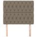 Têtes de lit 2 pcs Taupe 90x7x78/88 cm Tissu - Photo n°3