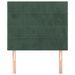 Têtes de lit 2 pcs Vert foncé 90x5x78/88 cm Velours - Photo n°3