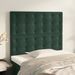 Têtes de lit 2 pcs Vert foncé 90x5x78/88 cm Velours - Photo n°1