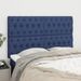 Têtes de lit 4 pcs Bleu 72x7x78/88 cm Tissu - Photo n°1