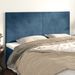 Têtes de lit 4 pcs Bleu foncé 100x5x78/88 cm Velours - Photo n°1