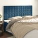 Têtes de lit 4 pcs Bleu foncé 100x5x78/88 cm Velours - Photo n°1