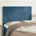 Têtes de lit 4 pcs Bleu foncé 72x5x78/88 cm Velours - Photo n°1