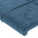 Têtes de lit 4 pcs Bleu foncé 72x5x78/88 cm Velours - Photo n°4