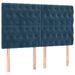 Têtes de lit 4 pcs Bleu foncé 72x7x78/88 cm Velours - Photo n°1