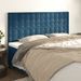 Têtes de lit 4 pcs Bleu foncé 90x5x78/88 cm Velours - Photo n°1