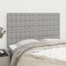 Têtes de lit 4 pcs Gris clair 72x5x78/88 cm Tissu - Photo n°1