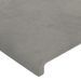 Têtes de lit 4 pcs Gris clair 90x5x78/88 cm Velours - Photo n°4