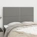 Têtes de lit 4 pcs Gris foncé 72x5x78/88 cm Tissu - Photo n°1