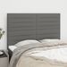 Têtes de lit 4 pcs Gris foncé 72x5x78/88 cm Tissu - Photo n°1