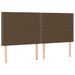 Têtes de lit 4 pcs Marron foncé 100x5x78/88 cm Tissu - Photo n°2