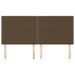 Têtes de lit 4 pcs Marron foncé 100x5x78/88 cm Tissu - Photo n°3