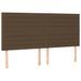 Têtes de lit 4 pcs Marron foncé 100x5x78/88 cm Tissu - Photo n°2