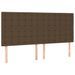 Têtes de lit 4 pcs Marron foncé 100x5x78/88 cm Tissu - Photo n°2