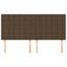 Têtes de lit 4 pcs Marron foncé 100x5x78/88 cm Tissu - Photo n°3