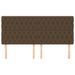 Têtes de lit 4 pcs Marron Foncé 100x7x78/88 cm Tissu - Photo n°3