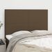 Têtes de lit 4 pcs Marron foncé 72x5x78/88 cm Tissu - Photo n°1