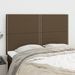 Têtes de lit 4 pcs Marron foncé 72x5x78/88 cm Tissu - Photo n°1